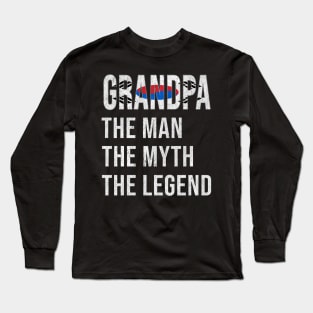 Grand Father South Korean Grandpa The Man The Myth The Legend - Gift for South Korean Dad With Roots From  South Korea Long Sleeve T-Shirt